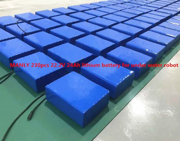 22.2V 24Ah lithium battery for under water robot